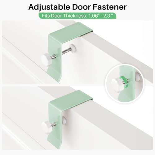 SNTD 8 Tiers Over the Door Organizer, 17" W x 6" D x 69" H, Green