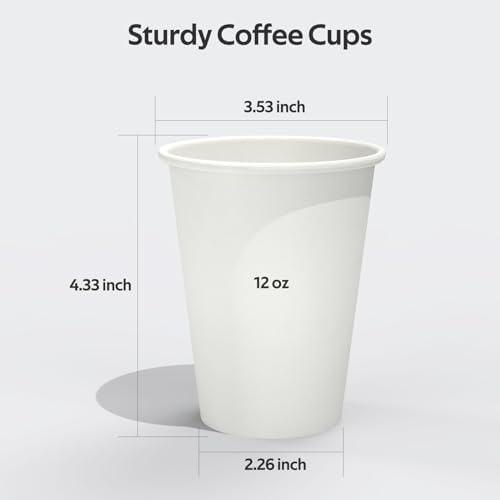 Dealusy 200 Count 12 oz Coffee Cups