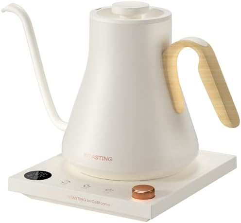 INTASTING Gooseneck Electric Kettle with ±1℉ Temperature Control, 0.9L