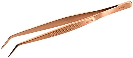 Mercer Culinary 18-8 Stainless Steel Precision Plus Chef Plating Tong, Fine Point, 6-1/8 Inch, Rose Gold
