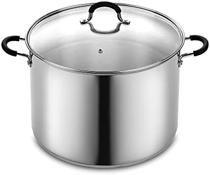 Cook N Home Professional 24 Quart Stainless Steel Stock Pot with Lid