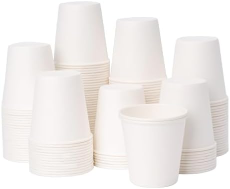 YEEHAW 3 oz 300 Pack Small White Disposable Paper Cups