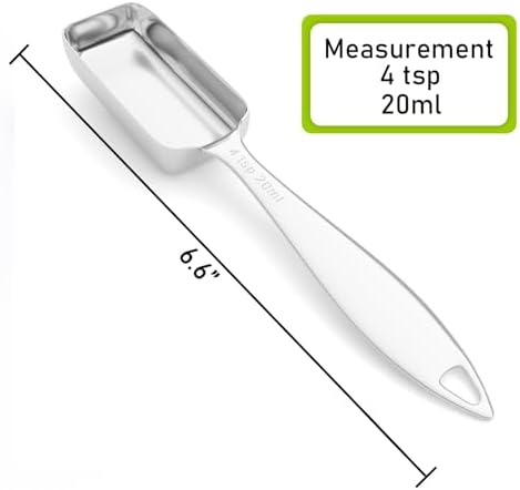 1PCS 4tsp(20ml) Measuring Spoon, Stainless Steel Measure Teaspoon