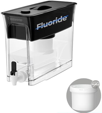 Waterdrop WFD-02L 35-Cup Water Filter Dispenser, Fluoride Reduction, Black
