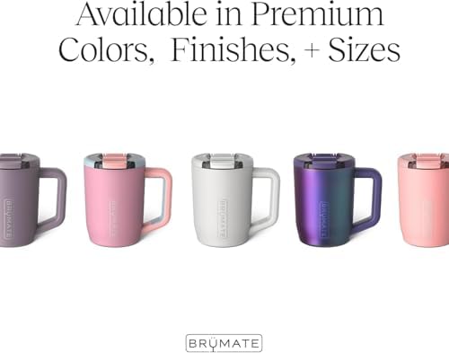 BrüMate Müv - 15oz 100% Leak Proof Insulated Coffee Mug with Handle & Lid - Stainless Steel Coffee Travel Mug - Double Walled Coffee Cup (Glacier)