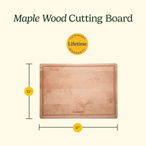 Cuisinart, 17” Maple Wood Cutting Board, CWB-17M