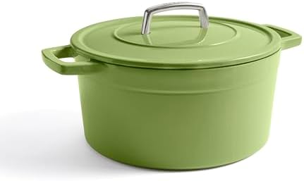 Martha by Martha Stewart 7 QT European Enameled Cast Iron Dutch Oven w/Lid - Bay Leaf
