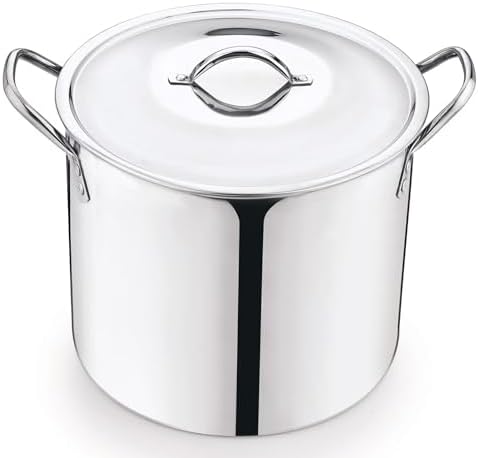 12 Quart Stainless Steel Stock Pot, Silver