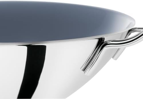 Zwilling Wok, Glass Lid and Removable Grid Insert, Incl. Long Handle, Suitable for Induction, Stainless Steel, Plus,Silver, Ø 32 cm