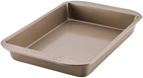 Farberware Nonstick Rectangular Cake Pan, 9x13 Baking Pan, Mocha
