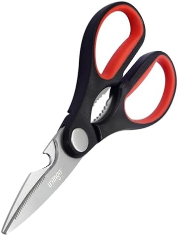 LIVINGO 8 Inch Kitchen Scissors Heavy Duty Meat Shears 2 Pack
