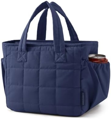 BAGSMART Lunch Bag Men's Small Cool Quilted Insulated Leakproof Lightweight