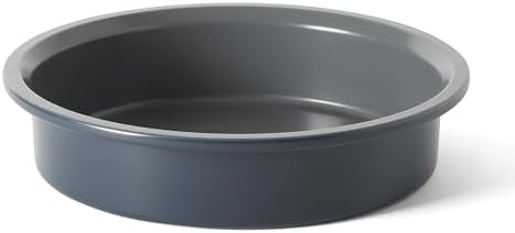 Calphalon Legacy 8 Inch Round Cake Pan, PFA Free Nonstick Bread Pan Bakeware, Heavy Gauge Steel Baking Dish for Even Heating, Oven Safe Round Baking Pan for Cakes, Brownies, Bread