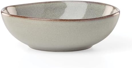 Oneida Organic Shades Gray Stoneware 12-Piece Dinnerware Set for 4