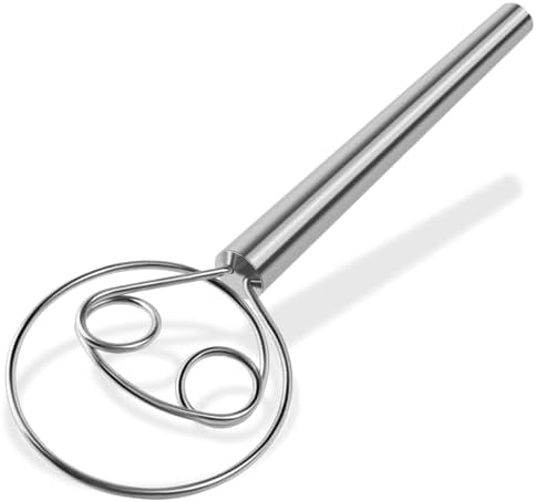 Maxjoy Danish Dough Whisk Stainless Steel for Sourdough Bread