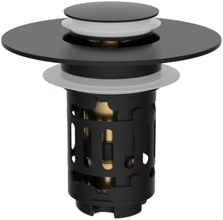 Hibbent Upgraded 3 in 1 Bathroom Sink Drain Strainer, Pop Up Stopper