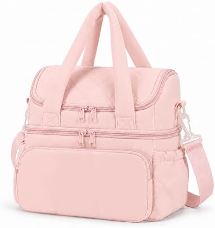 Lunch Bag for Women Large Insulated Lunch Box Double Deck Puffer Lunch Tote