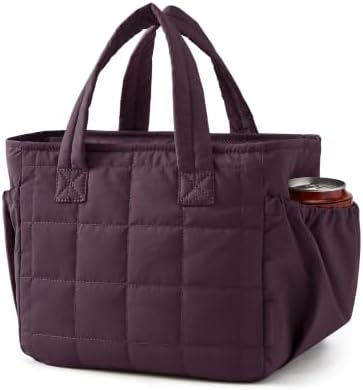 BAGSMART Lunch Bag Men's Small Cool Quilted Insulated Leakproof Lightweight