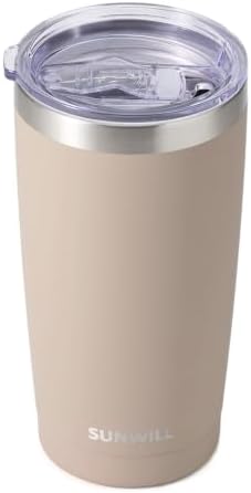 SUNWILL Coffee Tumbler, 20 oz Insulated Travel Mug Stainless Steel