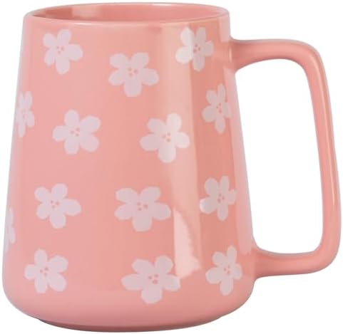 24 oz Large Ceramic Coffee mugs, Extra Large Cup, Big Handle (24 oz pink)