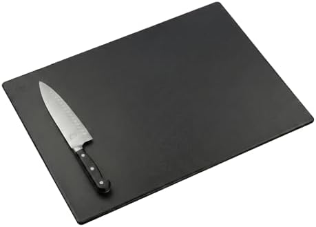 Thirteen Chefs 18x12 Black Cutting Board for Kitchen, 1/2" Thick Plastic
