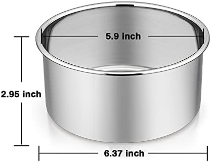P&P CHEF 6 Inch Cake Pans Set, 1Pc Stainless Steel Round Baking Pan