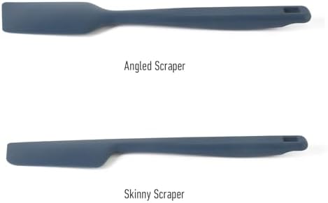 Calphalon Prime Scraper Set, 2-Piece Silicone Kitchen Scraper Set, Flexible Baking & Cooking Scrapers, Heat-Resistant Nonstick-Safe Tools with Ergonomic Handles, Navy