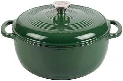 Lodge Essential Enamel Cast Iron Dutch Oven, 6 Quart, Evergreen