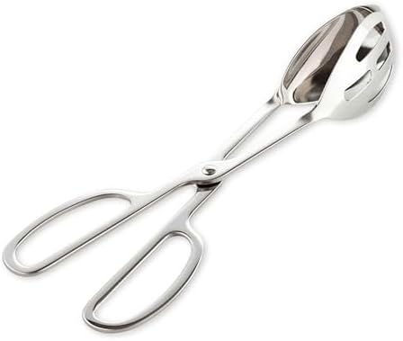KEBE Serving Tongs for Cooking Buffet Party Catering, Thickening Food Serving Cake Bread Kitchen Salad Tongs, Stainless Steel