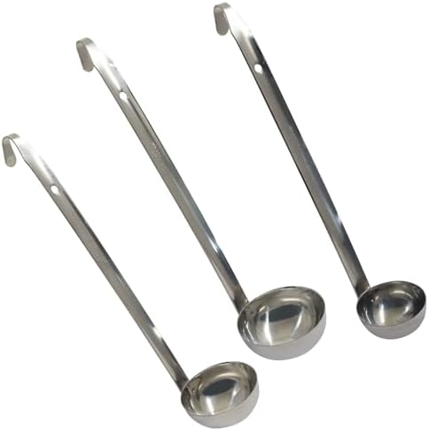 Hitefu 3 Pcs Stainless Steel Soup Ladle Set, 1 oz