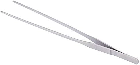 OIIKI Stainless Steel Polished Extra-Long 10.6 inch Tongs Tweezers