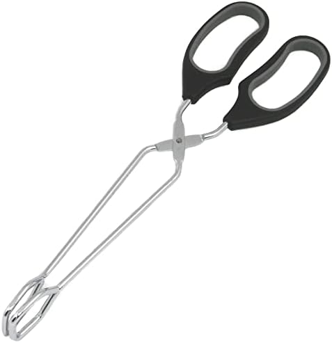 Chef Craft Classic Straight Tongs, 12 inch, Black