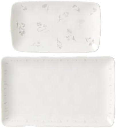 Lenox Oyster Bay 2-Piece Nesting Serving Platters, 3.40 LB, White
