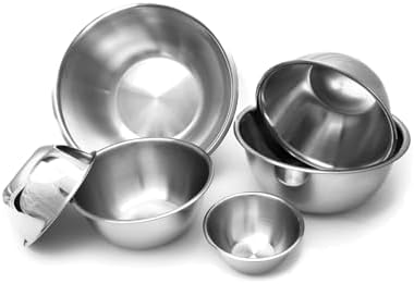Fox Run 6-Piece Nesting Stainless Steel Polished Mixing Bowls Set