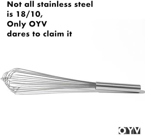 OYV 18/10 Stainless Steel Large Whisk, 17-Inch Heavy-Duty Kitchen Whisk