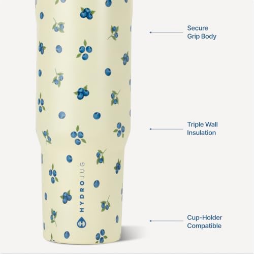 HydroJug Sport 32 oz Insulated Stainless Steel Water Bottle, Freshly Pick'd