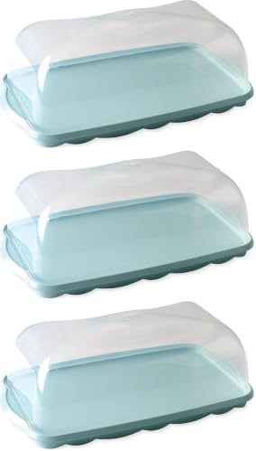 Nordic Ware Loaf Cake Keeper, Blue,12.8" L x 7.3" W x 4.6" H, Loaf Keeper (Pack of 3)