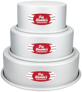 Fat Daddio's Anodized Aluminum 3-Tiered Round Cake Pan Set