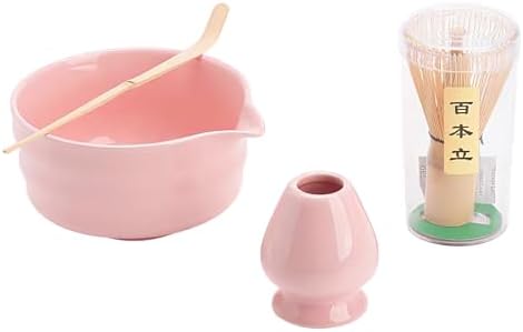 Ceramic Matcha Whisk Holder Stand for Bamboo Matcha Chasen (Pink)