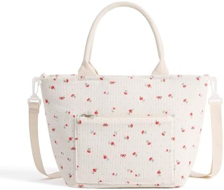 Lunch Bag for Women Adult Large Insulated Lunch Box Girl Cute Corduroy Lunch Tote Bags Reusable Leakproof Cooler Work Picnic