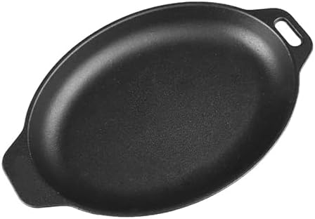Victoria 11.5-Inch Oval Cast Iron Sizzle Pan, Preseasoned Grill and Baking Pan for Fajitas and Steaks, Made in Colombia