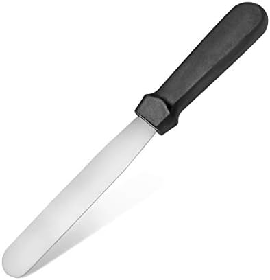New Star Foodservice Straight Icing Spatula, 6 Inch Blade, 11 Inch Overall, Bakery-Grade Stainless Steel Cake Decorating Spatula for Frosting