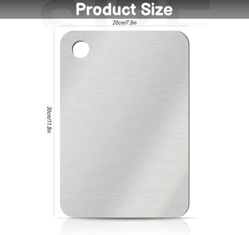 Titanium Stainless Steel Cutting Boards for Kitchen, Double Sided