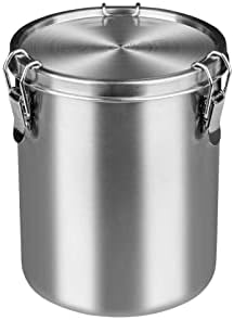 Tanjiae Stainless Steel Coffee Canister | 100% Airtight Metal Food Storage Container with Lid Sealed - Keep Coffee Beans, Sugar, Tea Fresh for Months (56 fl oz)