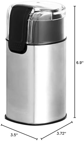 Amazon Basics Fast Electric Coffee Grinder for Home Use, Easy to Use Coffee Bean and Spice Grinder with Heavy-Duty Stainless Steel Grind Blades