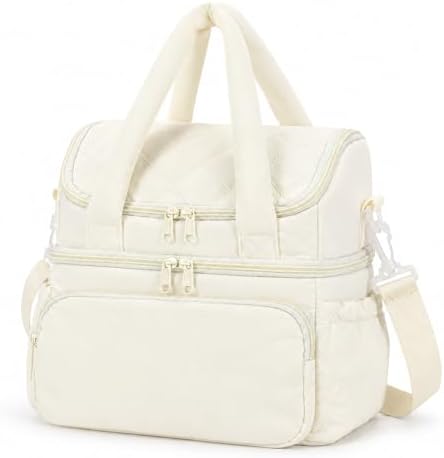 Lunch Bag for Women Large Insulated Lunch Box Double Deck Puffer Lunch Tote