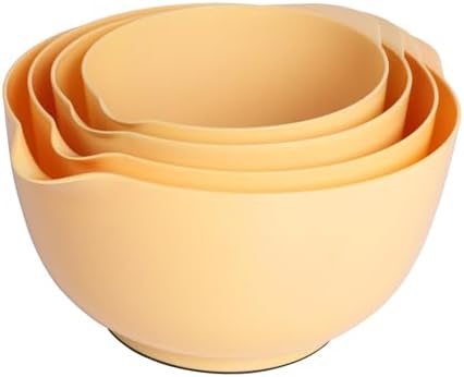 BoxedHome Classic Mixing Bowls Set of 4, BPA Free Plastic, Microwave Safe