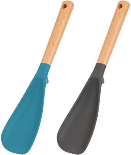 2 Pack Silicone Cooking Spoon for Nonstick Cookware, Silicone Spatula Spoon
