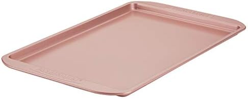 Farberware Nonstick Bakeware, Nonstick Cookie Sheet / Baking Sheet - 11 Inch x 17 Inch, Rose Gold Red