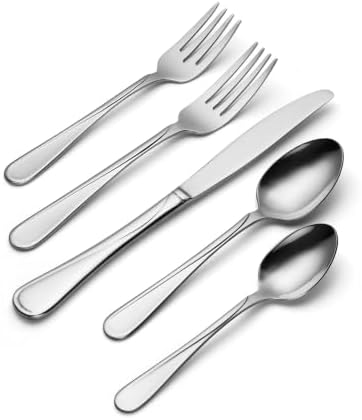 Oneida Flatware Flight Silver 18/0 Silverware Set for 12, (65-Piece)